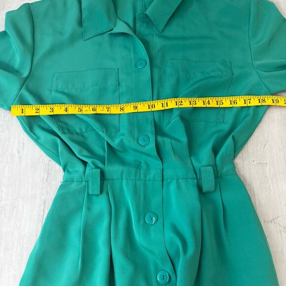 Vintage Talbots Long Sleeve Collared Button Up Belted Trench Shirt Dress Size 6 - Picture 10 of 16